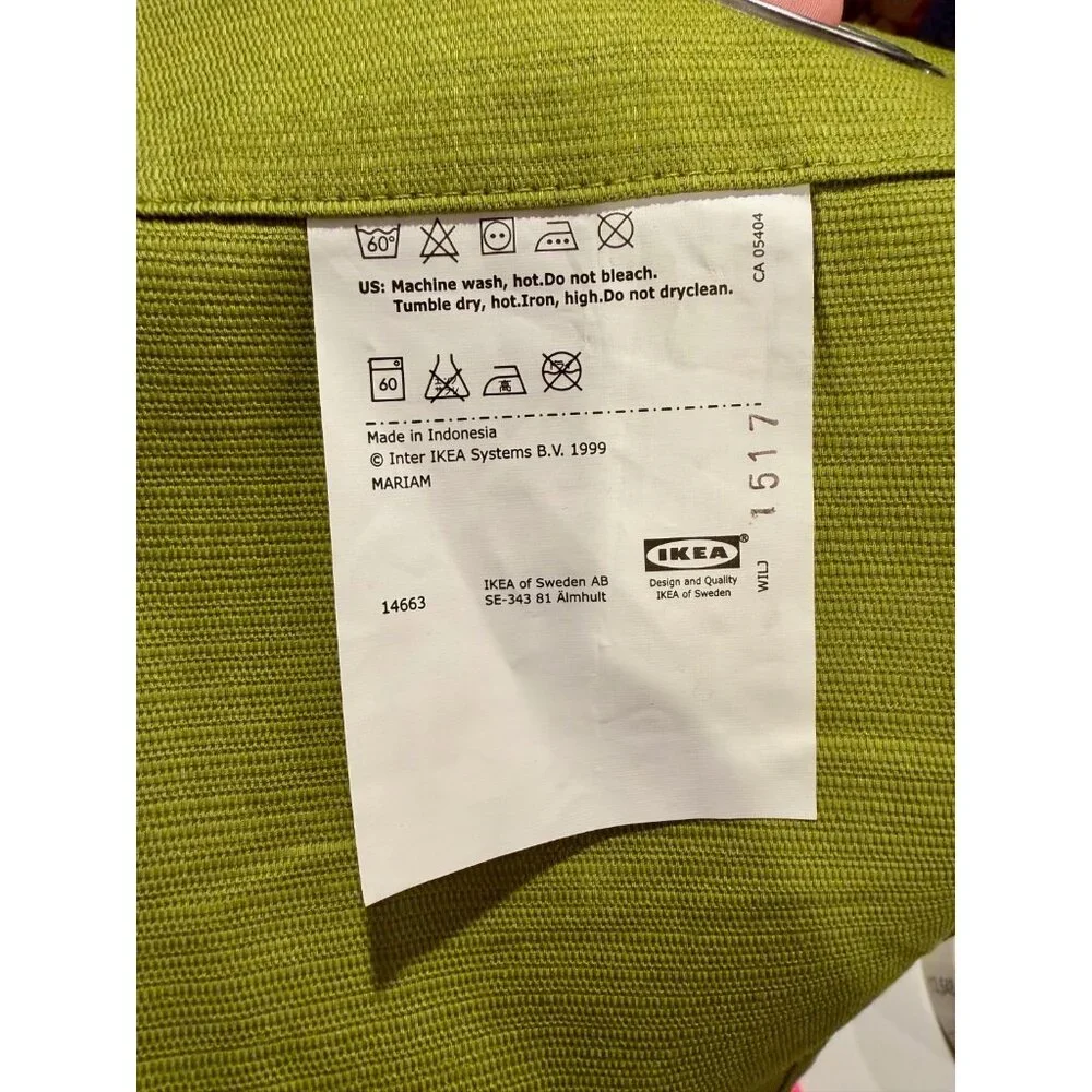 NWOT IKEA‎ MARIAM Curtains 2 Panels Olive Green Grommet Top 100% Cotton Decor